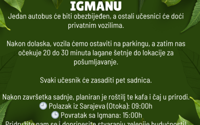 DODATNE INFORMACIJE O AKCIJI POŠUMLJAVANJA NA IGMANU